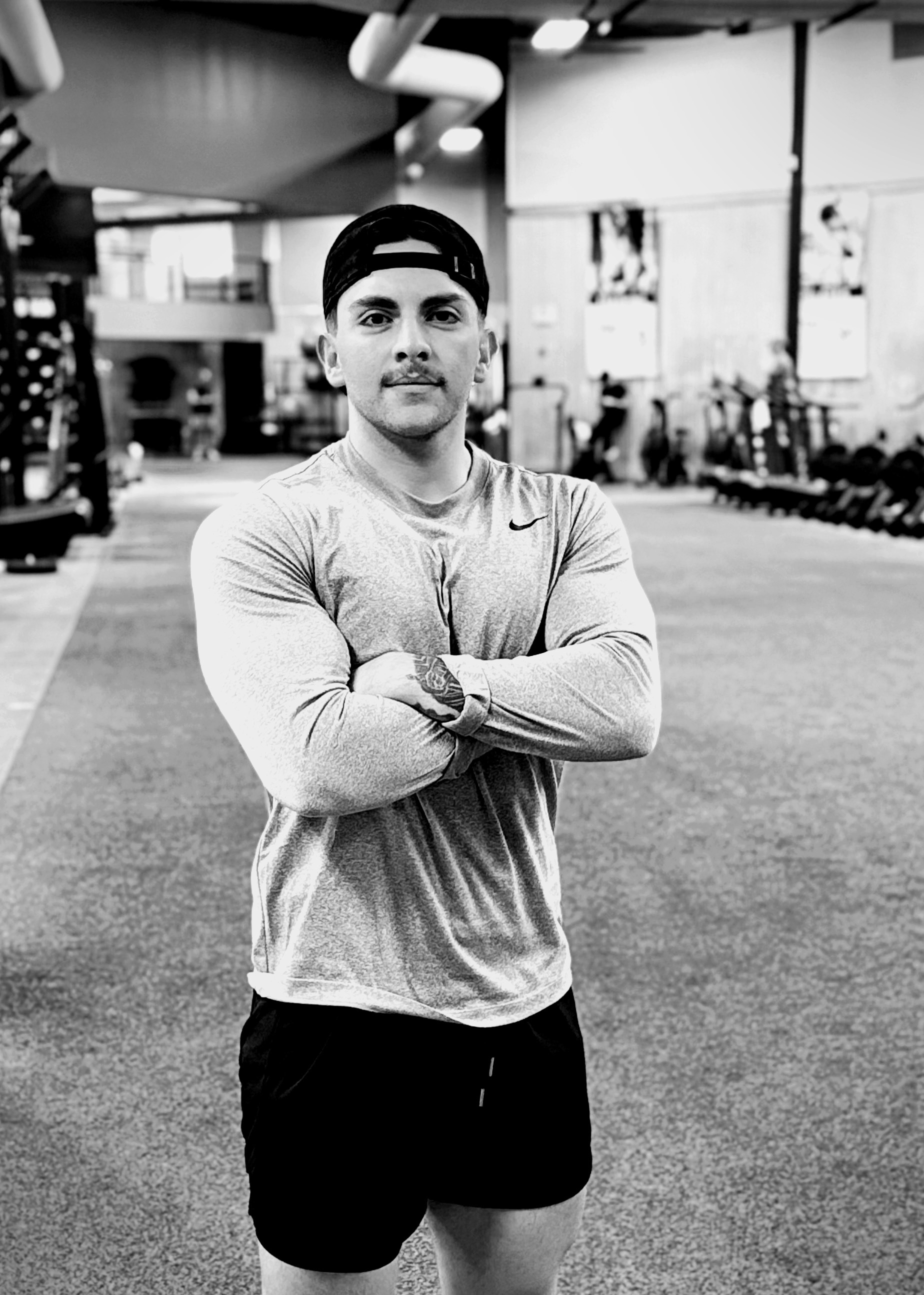 Tristen Martinez, PT, DPT, CSCS, in the gym